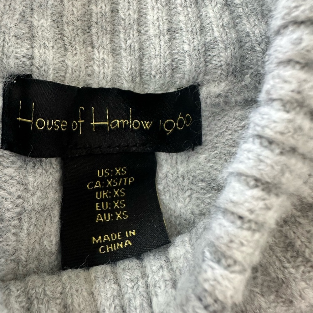 House of Harlow Gray Ribbed Knit Dress and Cardigan Set - Picture 5 of 5